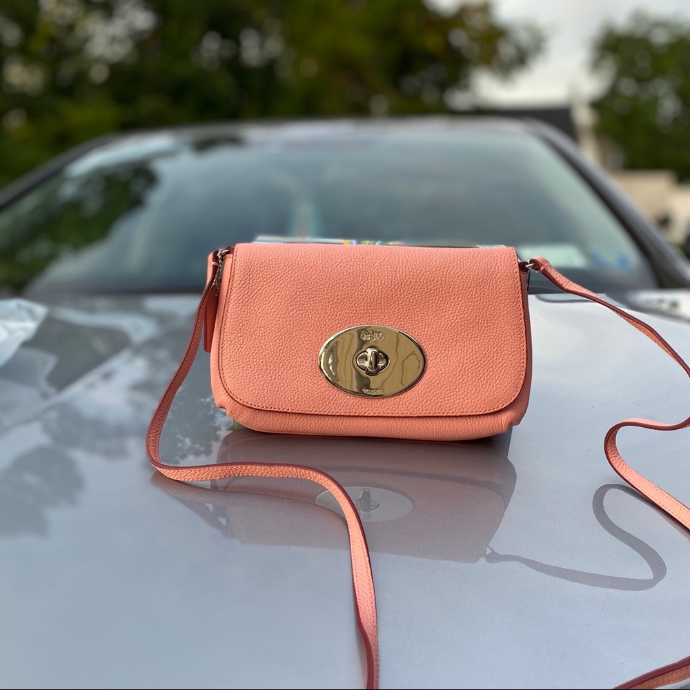 Coach Pebbled Leather Clutch Crossbody